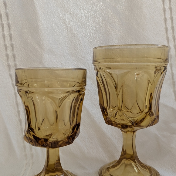Anchor Hocking Other - Anchor Hocking - Fairfield Goblet Set in Amber
